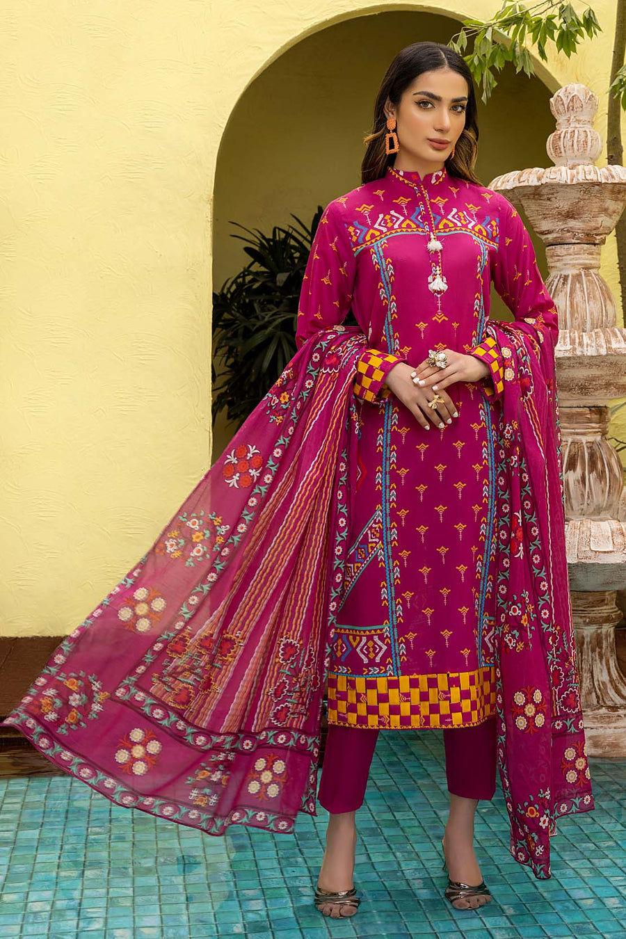 So Kamal Spring Summer Printed Lawn 3Pc Suit DPL 2566