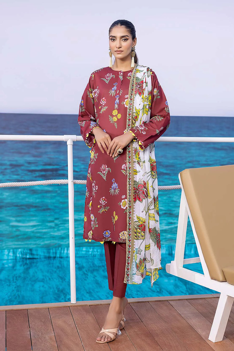 So Kamal Spring Summer Printed Lawn 3Pc Suit DPL 2643