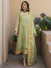 Daud Abbas Kahani Unstitched Embroidered Formal Suit - Sunhari