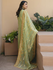 Daud Abbas Kahani Unstitched Embroidered Formal Suit - Sunhari