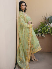 Daud Abbas Kahani Unstitched Embroidered Formal Suit - Sunhari