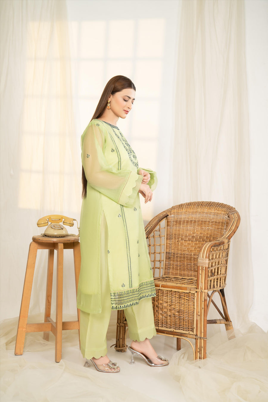 Noorangi Virsa Festive Winter Pret Collection - Pistachio