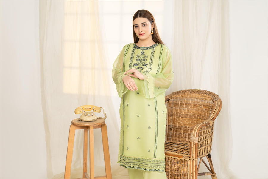 Noorangi Virsa Festive Winter Pret Collection - Pistachio