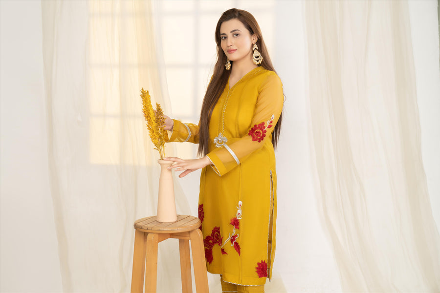 Noorangi Virsa Festive Winter Pret Collection - Mustard Hue