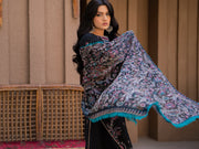 Surmai by Humdum Unstitched Embroidered Lawn Karandi 3Pc Suit D-01