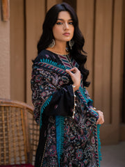 Surmai by Humdum Unstitched Embroidered Lawn Karandi 3Pc Suit D-01