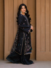 Surmai by Humdum Unstitched Embroidered Lawn Karandi 3Pc Suit D-01