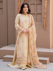 Surmai by Humdum Unstitched Embroidered Lawn Karandi 3Pc Suit D-07