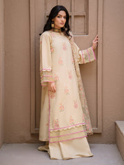 Surmai by Humdum Unstitched Embroidered Lawn Karandi 3Pc Suit D-07
