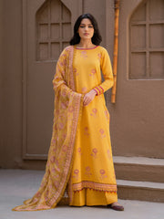 Surmai by Humdum Unstitched Embroidered Lawn Karandi 3Pc Suit D-02