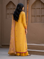 Surmai by Humdum Unstitched Embroidered Lawn Karandi 3Pc Suit D-02