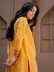 Surmai by Humdum Unstitched Embroidered Lawn Karandi 3Pc Suit D-02