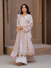 Surmai by Humdum Unstitched Embroidered Lawn Karandi 3Pc Suit D-05