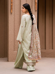 Surmai by Humdum Unstitched Embroidered Lawn Karandi 3Pc Suit D-03