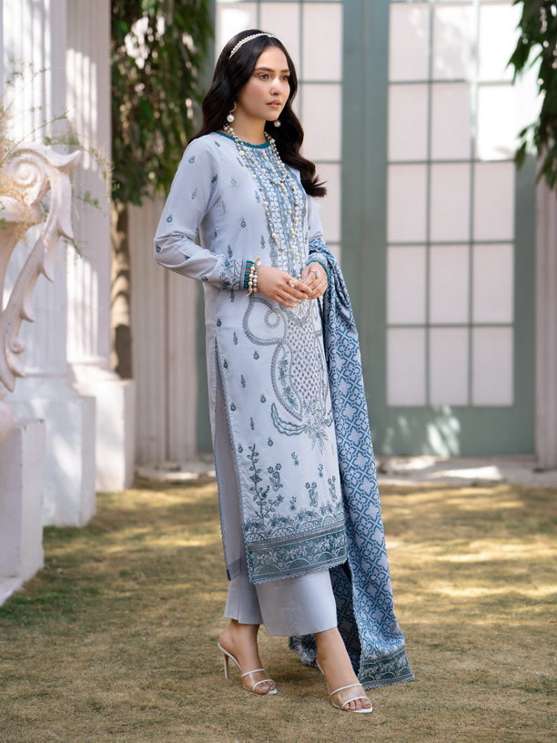 Mehar by Humdum Embroidered Chikankari Lawn Unstitched 3Pc Suit D-01