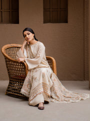 Surmai by Humdum Unstitched Embroidered Lawn Karandi 3Pc Suit D-10