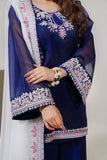 Surmai Festive Story Premium Luxury Pret Embroidered Organza 3PC Suit - Floraleal