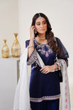 Surmai Festive Story Premium Luxury Pret Embroidered Organza 3PC Suit - Floraleal