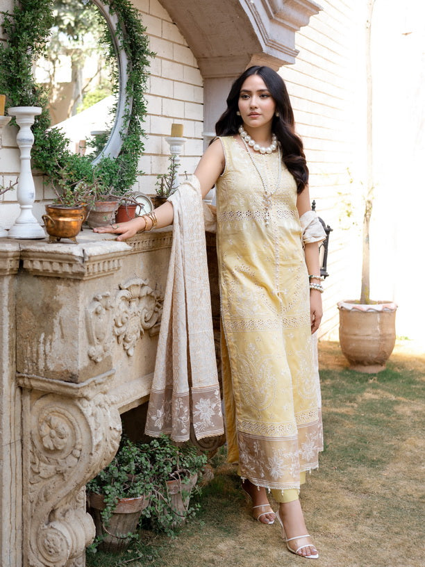 Mehar by Humdum Embroidered Chikankari Lawn Unstitched 3Pc Suit D-05