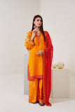 Surmai Festive Story Premium Luxury Pret Embroidered Organza 3PC Suit - Tropical