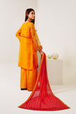 Surmai Festive Story Premium Luxury Pret Embroidered Organza 3PC Suit - Tropical