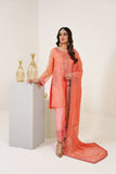 Surmai Festive Story Premium Luxury Pret Embroidered Organza 3PC Suit - Eminent