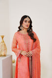 Surmai Festive Story Premium Luxury Pret Embroidered Organza 3PC Suit - Eminent
