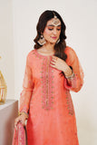 Surmai Festive Story Premium Luxury Pret Embroidered Organza 3PC Suit - Eminent