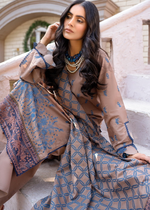 Mehar by Humdum Embroidered Chikankari Lawn Unstitched 3Pc Suit D-07