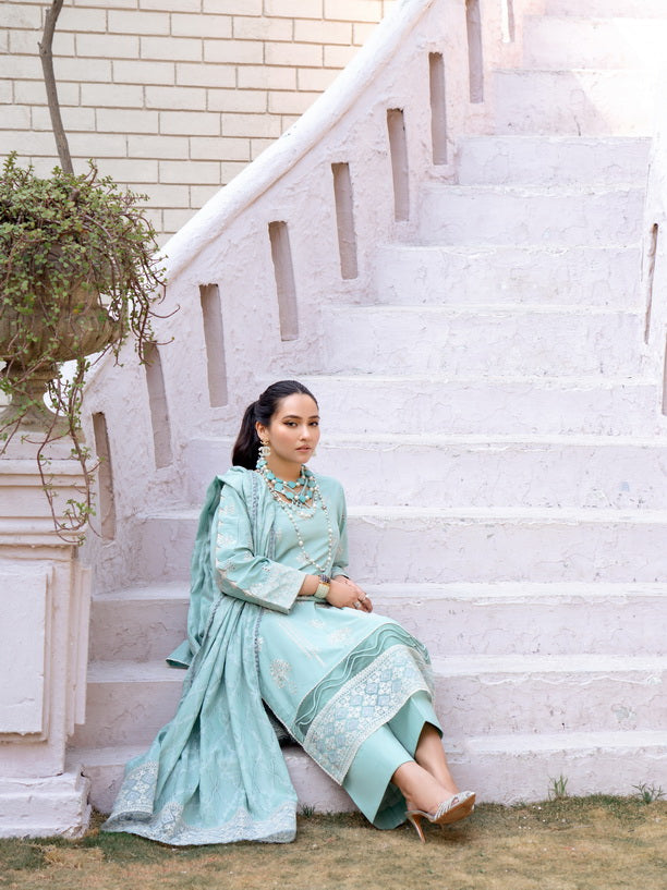 Mehar by Humdum Embroidered Chikankari Lawn Unstitched 3Pc Suit D-08