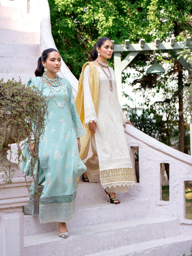 Mehar by Humdum Embroidered Chikankari Lawn Unstitched 3Pc Suit D-08