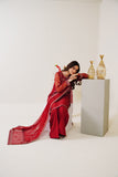 Surmai Festive Story Premium Luxury Pret Embroidered Organza 3PC Suit - Blush