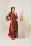 Surmai Festive Story Premium Luxury Pret Embroidered Organza 3PC Suit - Hazel