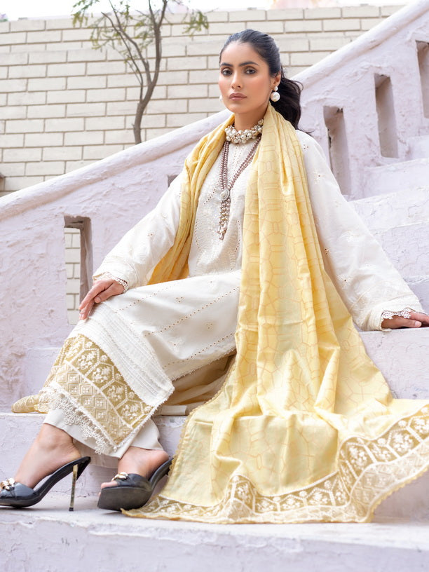 Mehar by Humdum Embroidered Chikankari Lawn Unstitched 3Pc Suit D-09