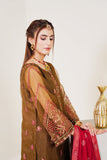 Surmai Festive Story Premium Luxury Pret Embroidered Organza 3PC Suit - Hazel