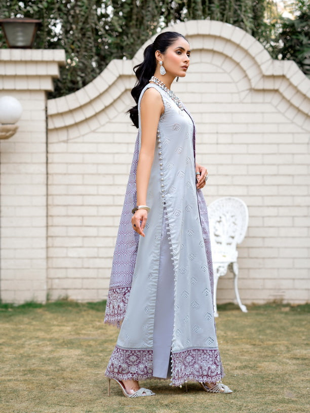 Mehar by Humdum Embroidered Chikankari Lawn Unstitched 3Pc Suit D-10
