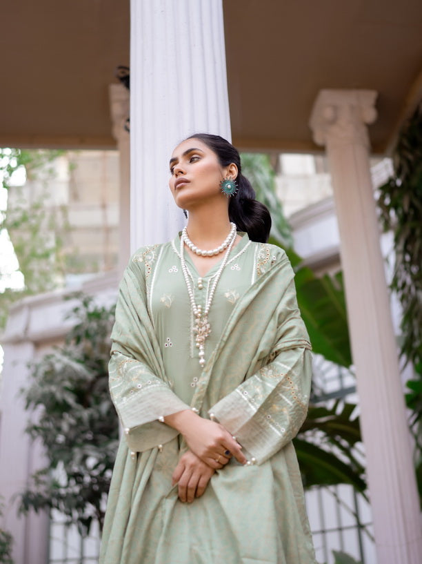Mehar by Humdum Embroidered Chikankari Lawn Unstitched 3Pc Suit D-11