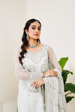 Surmai Festive Story Premium Luxury Pret Embroidered Organza 3PC Suit - Mist