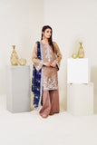 Surmai Festive Story Premium Luxury Pret Embroidered Organza 3PC Suit - Lilac