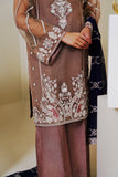 Surmai Festive Story Premium Luxury Pret Embroidered Organza 3PC Suit - Lilac