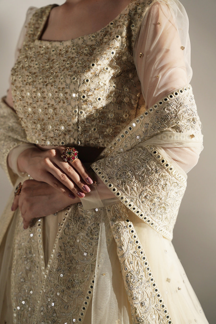 Khyali Pulao by Seroli Luxury Embroidered Net 3Pc Suit KP-23-U0008