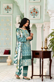 Nuriyaa Mehenaaz Eid Edit Unstitched 3Pc Lawn Suit NM-11 Azaar