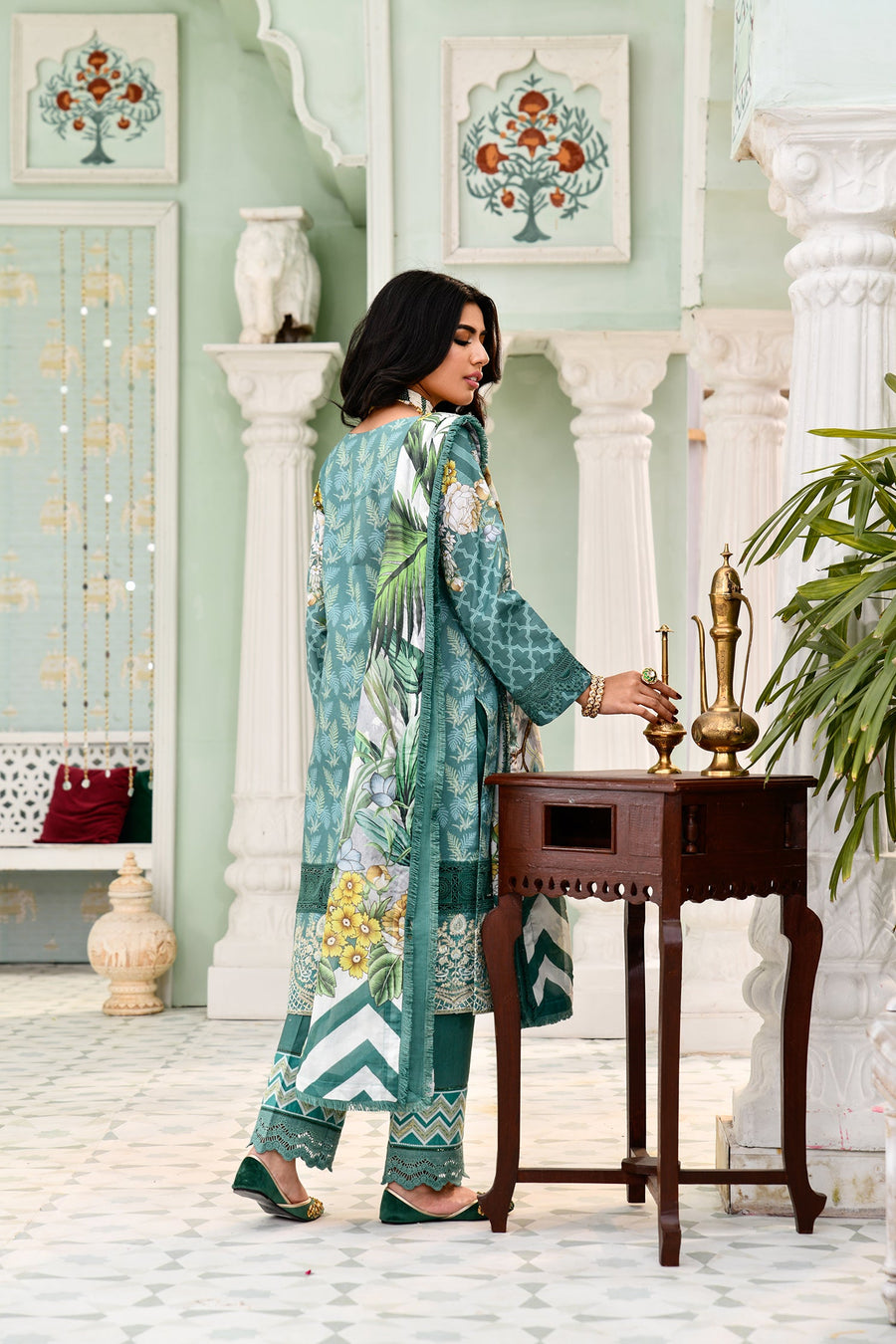 Nuriyaa Mehenaaz Eid Edit Unstitched 3Pc Lawn Suit NM-11 Azaar