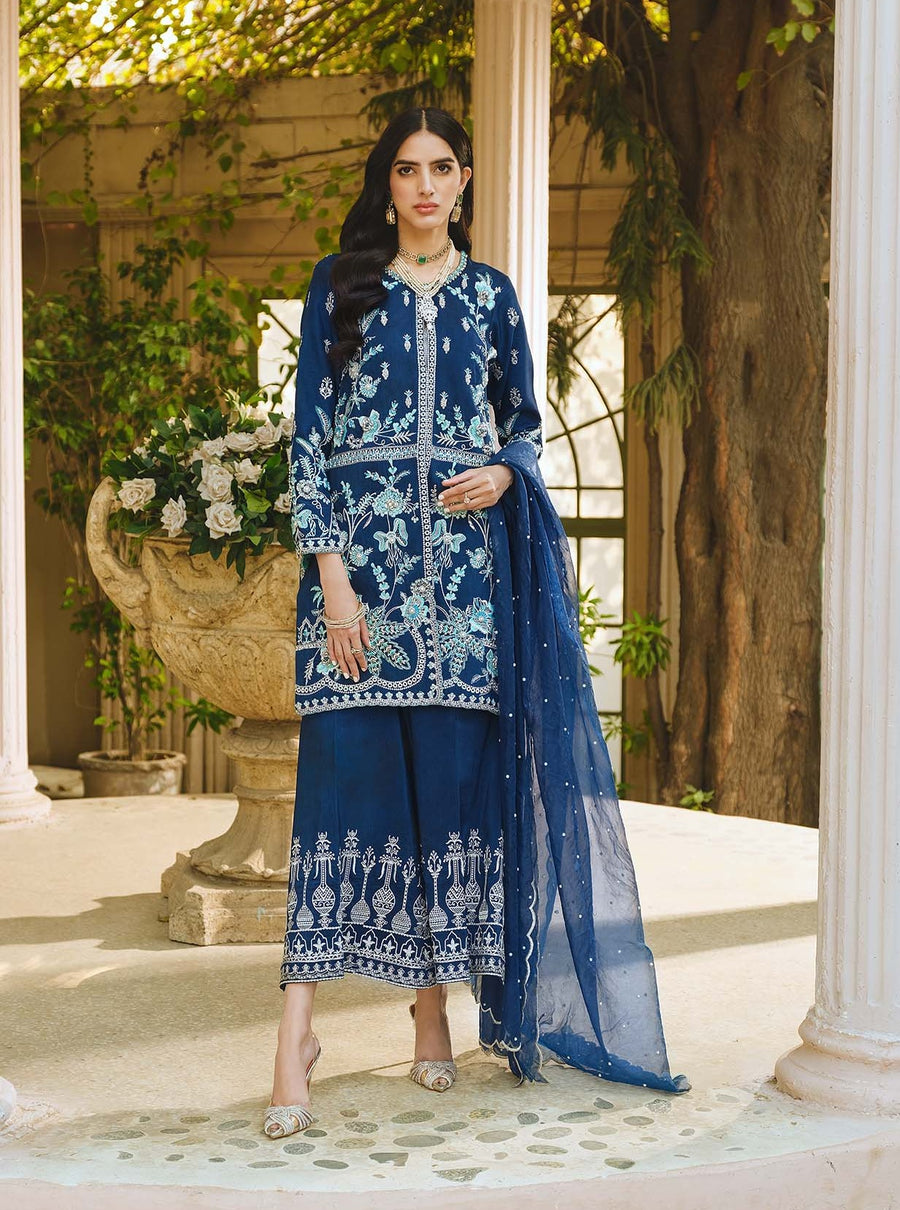 Nuriyaa Gusel Luxury Formal Korean Raw Silk 3 Piece Suit - Aurora