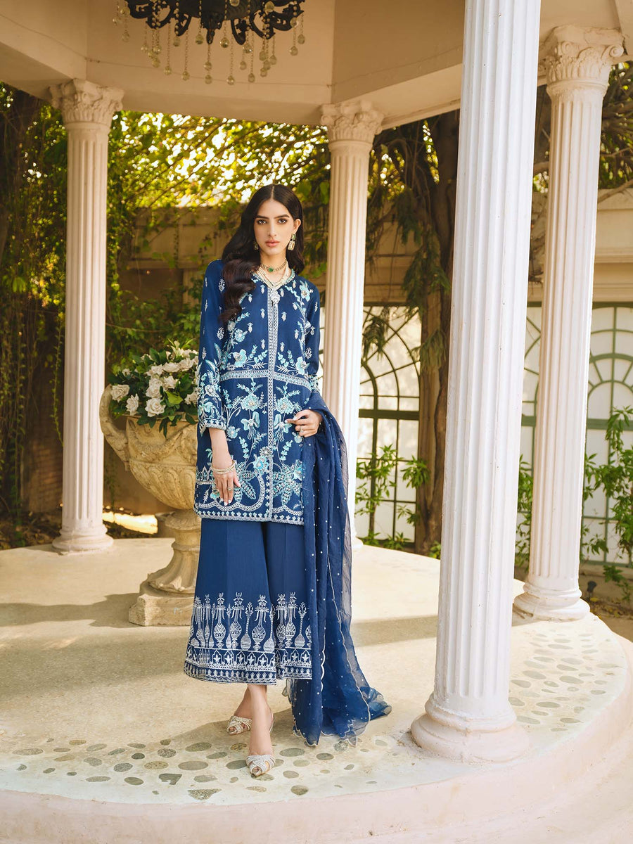 Nuriyaa Gusel Luxury Formal Korean Raw Silk 3 Piece Suit - Aurora