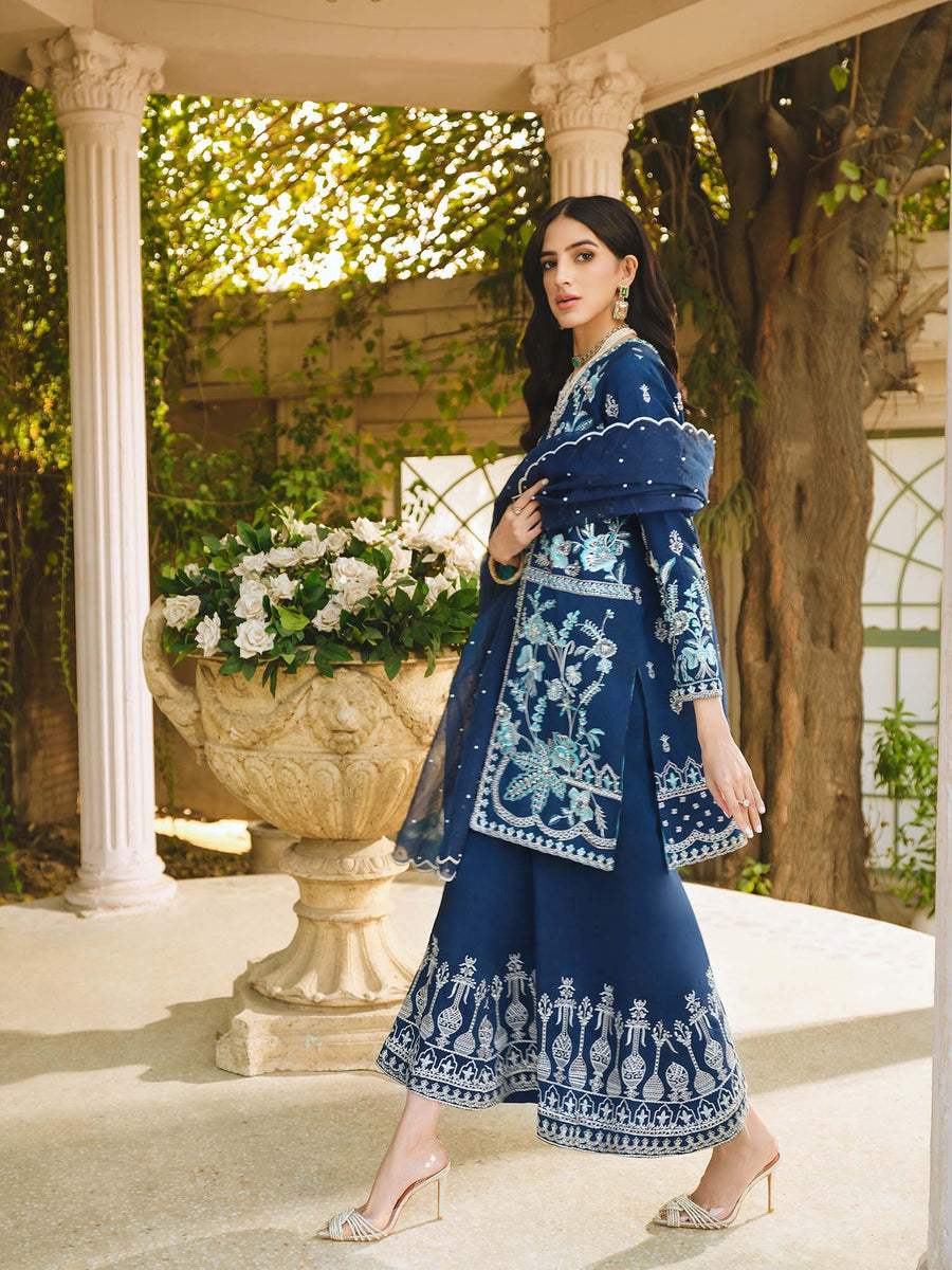 Nuriyaa Gusel Luxury Formal Korean Raw Silk 3 Piece Suit - Aurora