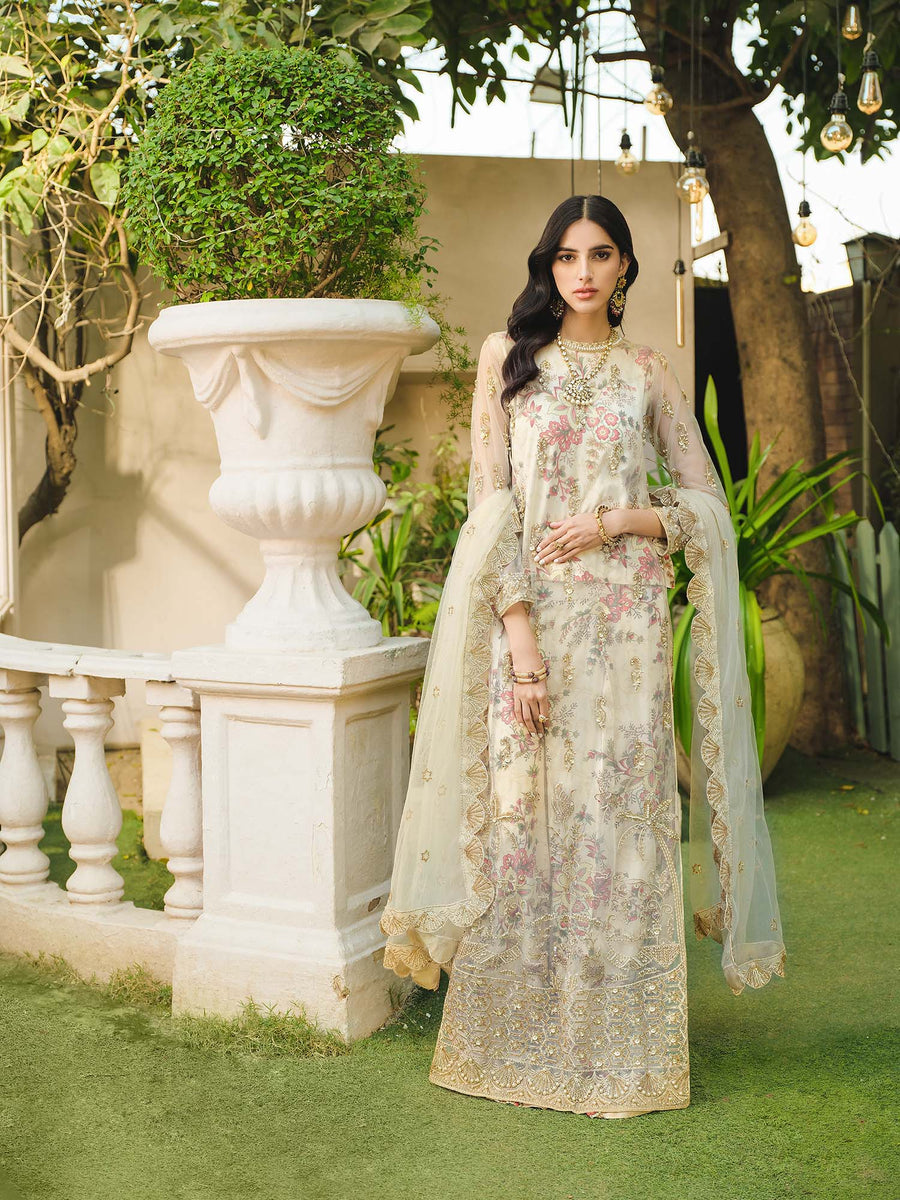 Nuriyaa Gusel Luxury Formal Shamose Silk 4 Piece Suit - Elcin