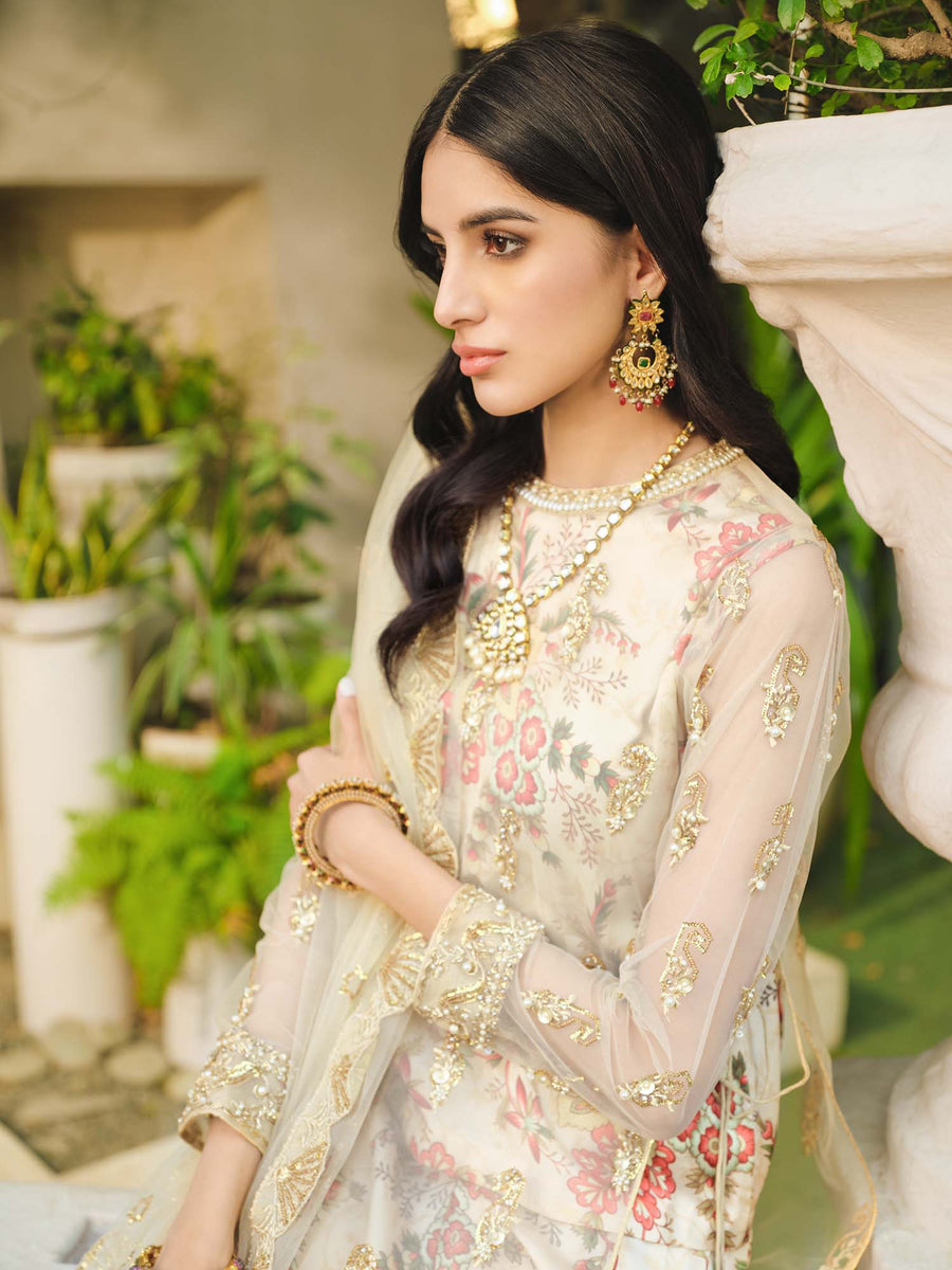 Nuriyaa Gusel Luxury Formal Shamose Silk 4 Piece Suit - Elcin