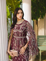 Nuriyaa Gusel Luxury Formal Embroidered Net 3 Piece Suit - Jale