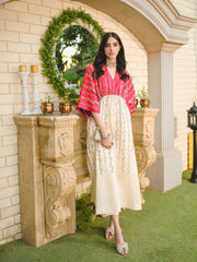 Nuriyaa Gusel Luxury Formal Shamose Silk 2 Piece Suit - Gul
